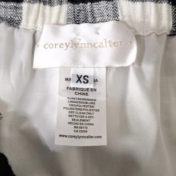 Corey Lynn Calter Black White Preppy Gingham Off The Shoulder Mini Dress Size XS - Picture 13 of 14